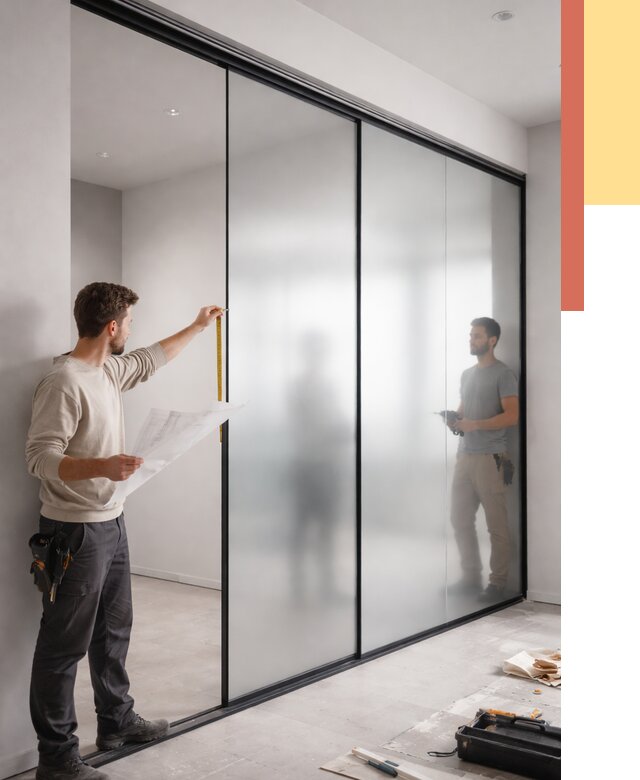 Матовые стеклянные перегородки в Топках от 8613 руб. — монтаж и установка | ОТДЕЛОЧНИК-Тпк