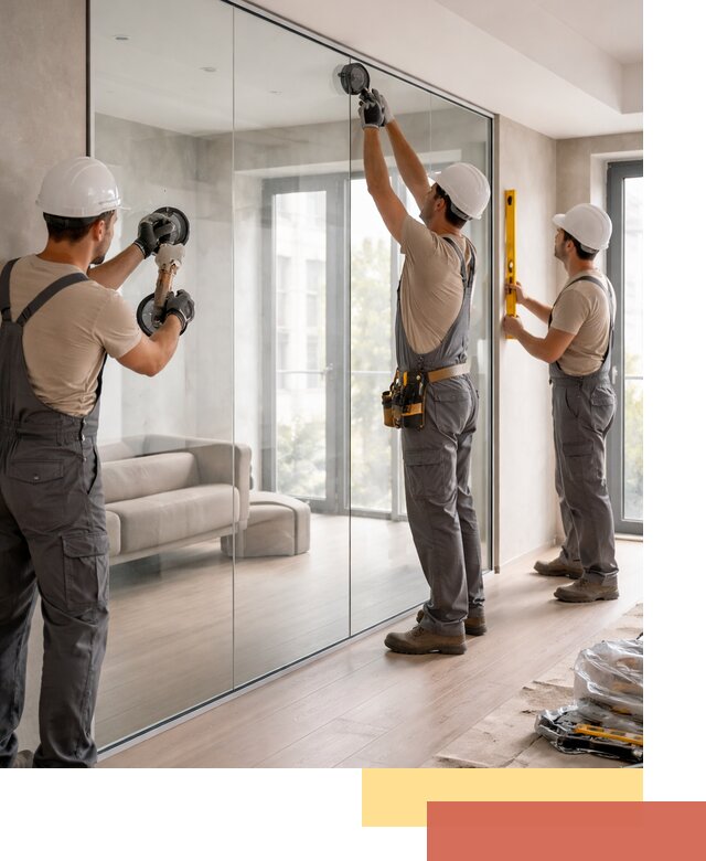 Перегородки из закаленного стекла в Топках для офисов и квартир