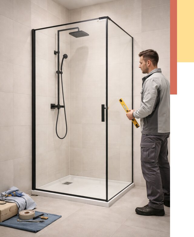 Стеклянные перегородки для душа в Топках от 12666 руб. | Монтаж под ключ — ОТДЕЛОЧНИК-Тпк