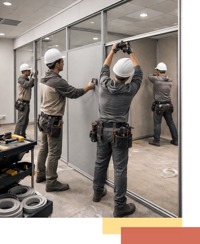 Мобильные офисные перегородки под ключ в Топках