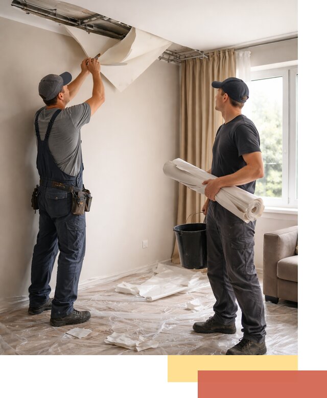 Демонтаж натяжного потолка в Топках быстро и аккуратно