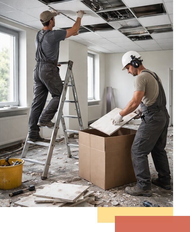 Демонтаж потолочной плитки в Топках быстро и аккуратно