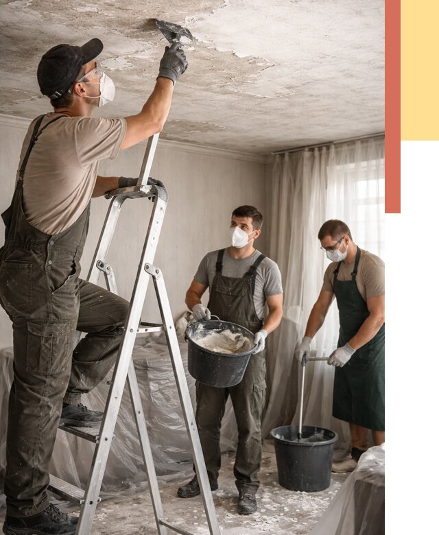 Удаление побелки с потолка в Топках от 2533 руб. быстро и недорого | ОТДЕЛОЧНИК-Тпк