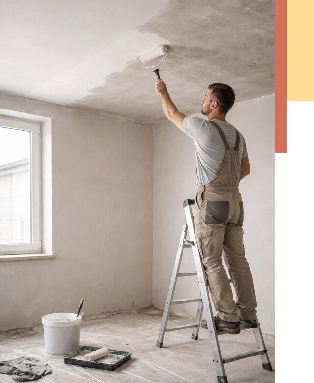 Грунтовка потолка в Топках от 2533 руб. — быстро и недорого | ОТДЕЛОЧНИК-Тпк