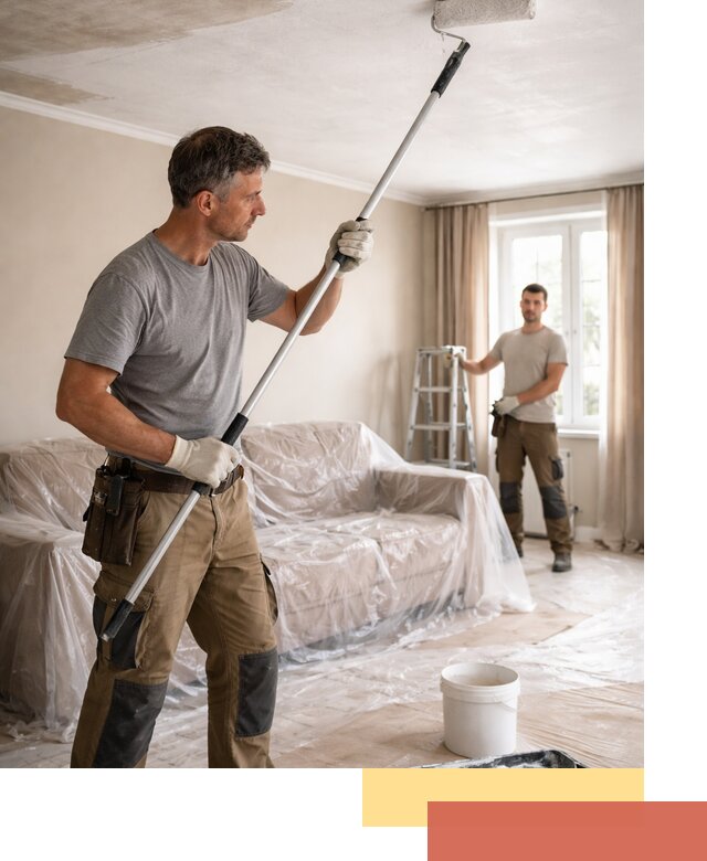 Грунтовка потолка в Топках — подготовка под покраску и отделку