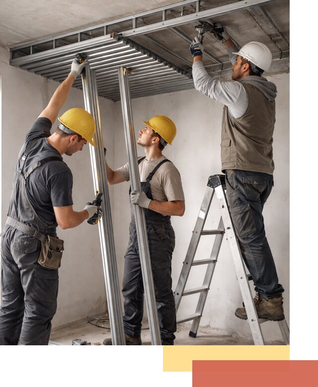 Монтаж реечного потолка под ключ в Топках