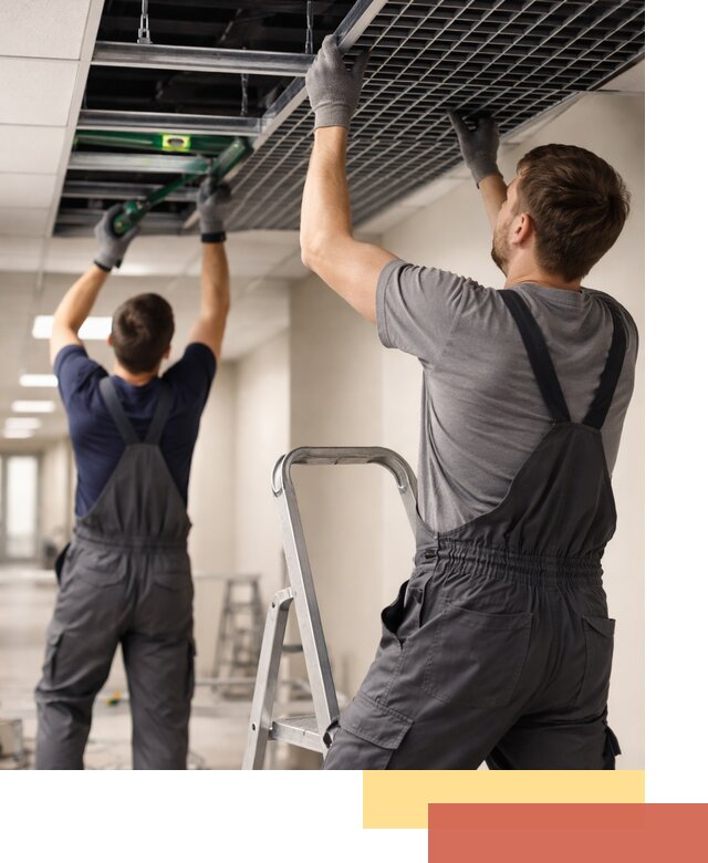 Монтаж потолка Грильято в Топках: установка под ключ качественно