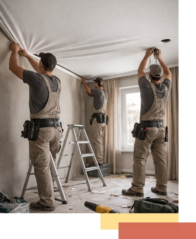 Монтаж матового натяжного потолка в Топках качественно и быстро