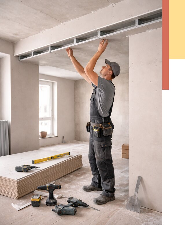 Потолок из гипсокартона с нишей в Топках от 1267 руб. под ключ | ОТДЕЛОЧНИК-Тпк