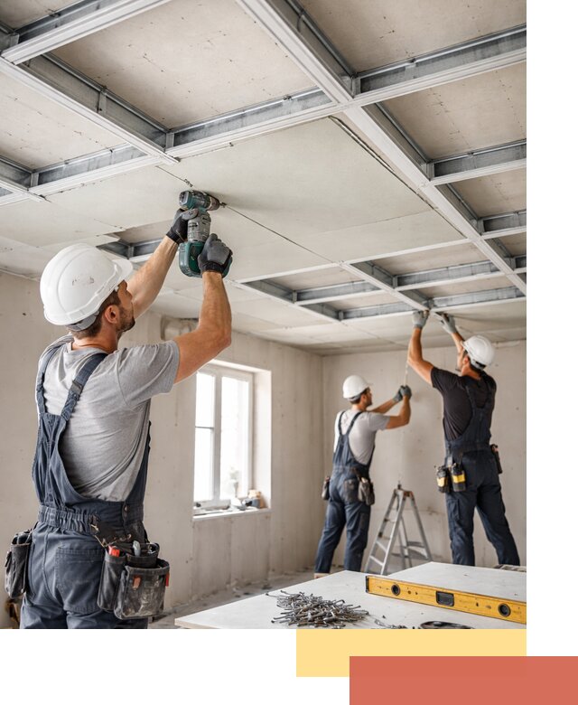 Кессонный потолок из гипсокартона под ключ в Топках