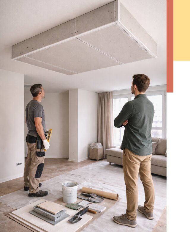 Короб на потолке из гипсокартона в Топках от 2229 руб. — монтаж и услуги под ключ | ОТДЕЛОЧНИК-Тпк