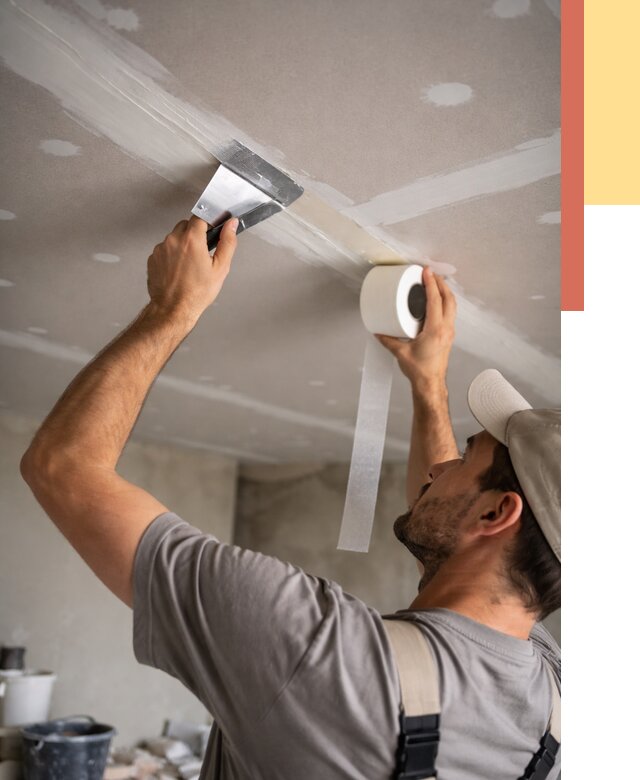 Обработка швов потолка ГКЛ в Топках от 7600 руб. под ключ | ОТДЕЛОЧНИК-Тпк