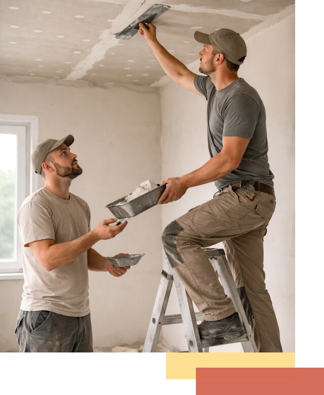 Шпаклевка потолка из гипсокартона в Топках качественно и быстро