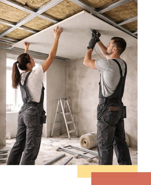 Звукоизоляция потолка из ГКЛ в Топках профессионально и надежно