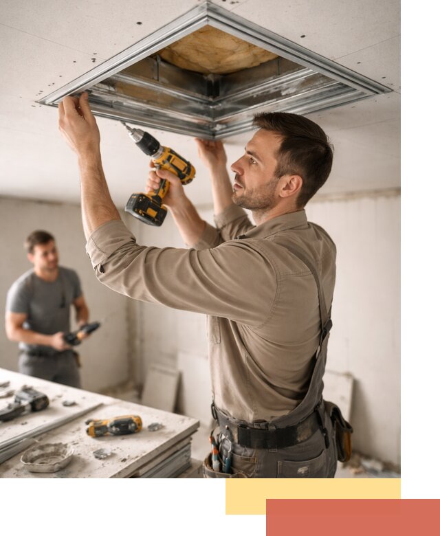 Монтаж люка в потолок из ГКЛ в Топках