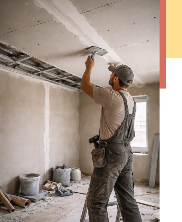 Ремонт потолка из гипсокартона в Топках от 659 руб./м² — быстро и недорого | ОТДЕЛОЧНИК-Тпк