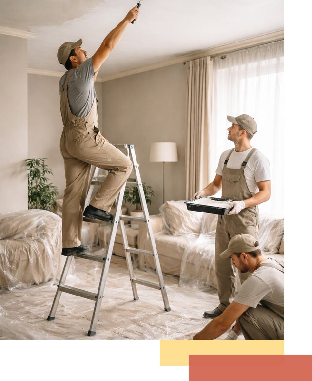 Покраска потолков акриловой краской в Топках качественно и быстро