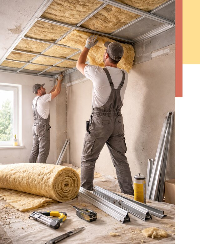 Утепление потолка в Топках от 7296 руб/м2 — недорого, быстро, под ключ | ОТДЕЛОЧНИК-Тпк