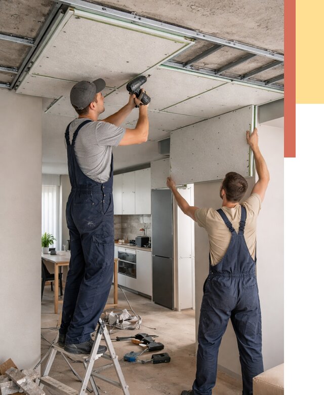 Шумоизоляция потолка панелями зипс в Топках от 1875 руб. под ключ | ОТДЕЛОЧНИК-Тпк